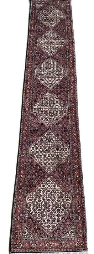 Fine Hand-Knotted Tribal Persian Bidjar Boukan Runner