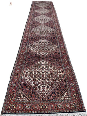 Fine Hand-Knotted Tribal Persian Bidjar Boukan Runner