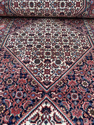 Fine Hand-Knotted Tribal Persian Bidjar Boukan Runner