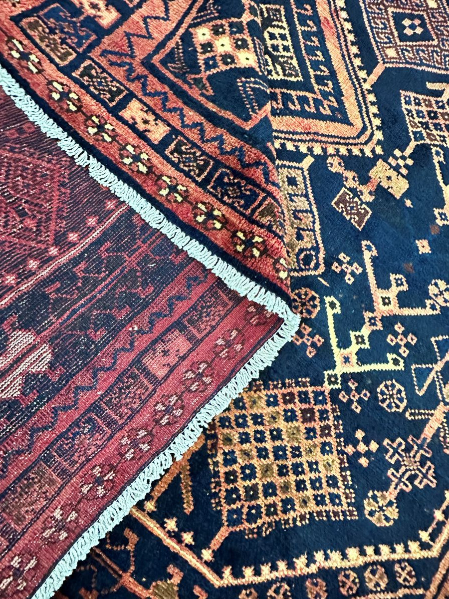 Hand-Knotted Tribal Persian Shiraz Carpet