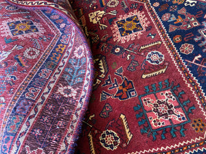 Fine Hand-Knotted Nomadic Persian Qashqaie Rug