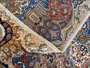 Hand-Knotted Persian Kashmar Carpet