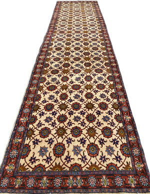 Hand-Knotted Persian Varamin Runner