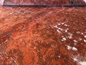 Handmade Vintage Over-dyed Persian Tabriz