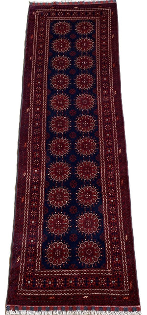 Hand-Knotted Tribal Afghan Kunduz Runner