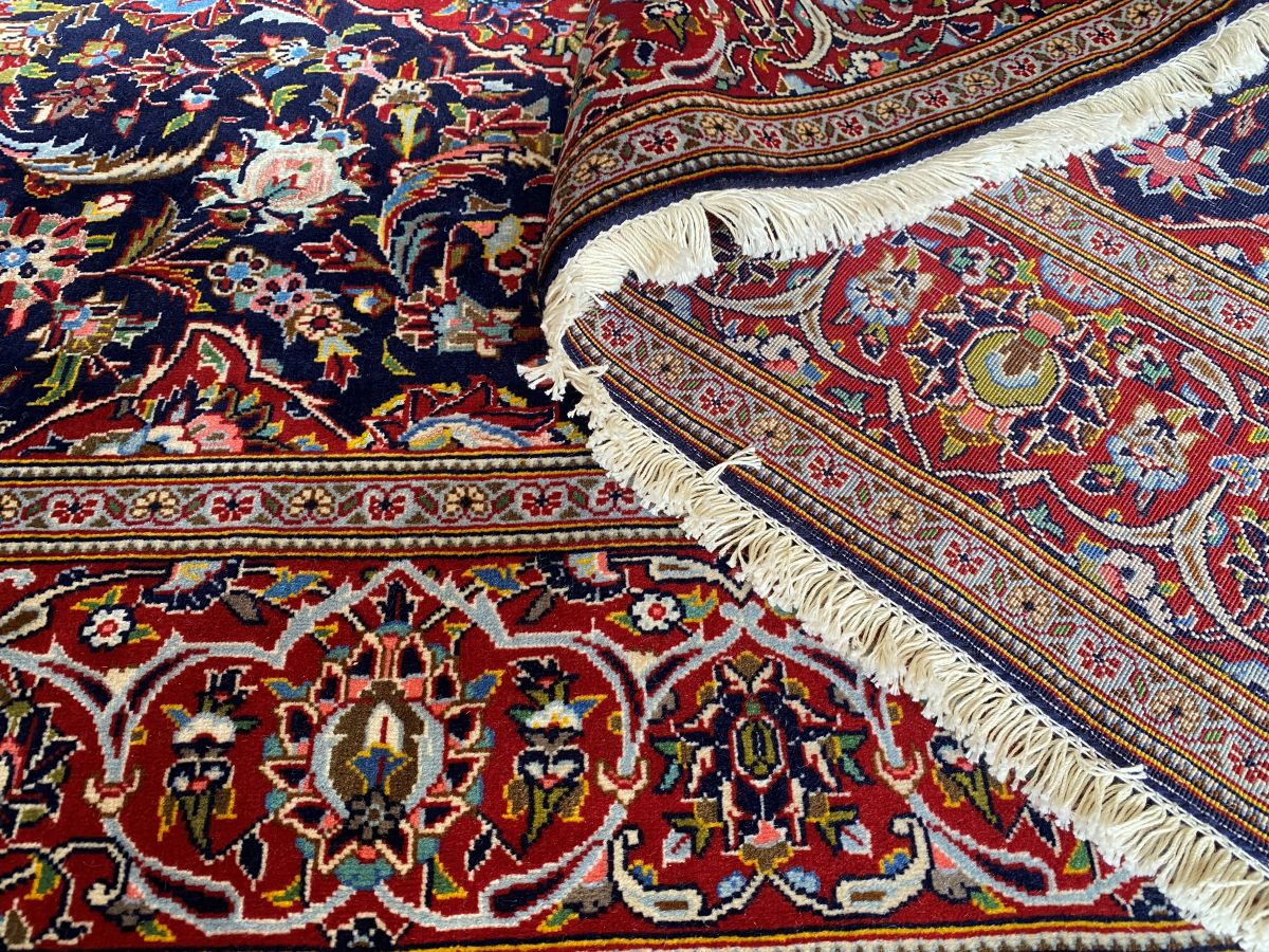 Superfine Hand-Knotted Royal Persian Kashan Carpet