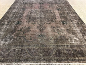 Handmade Vintage Over-dyed Persian Tabriz