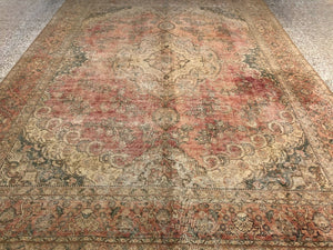 Handmade Vintage Over-dyed Persian Tabriz