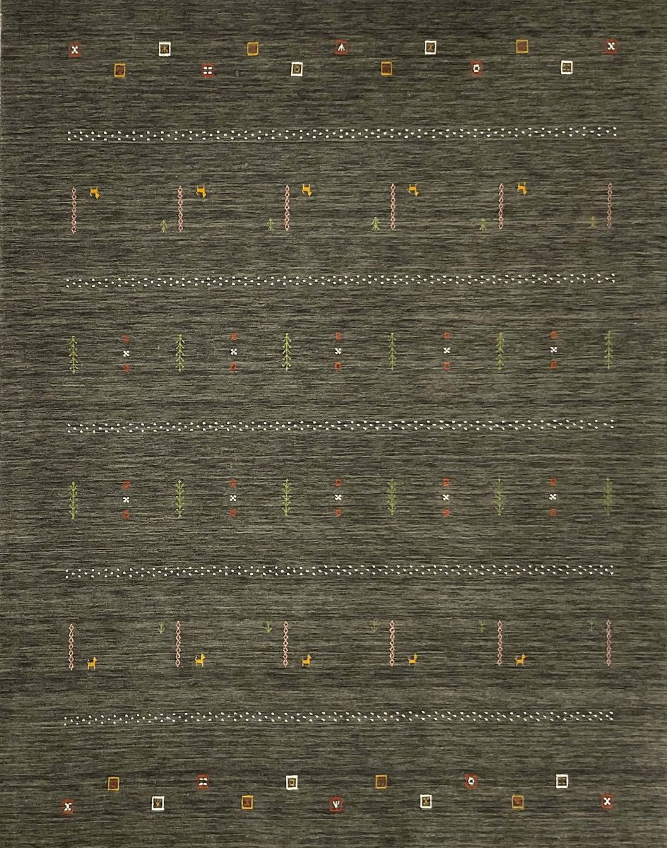 Hand-Woven Loribaft Gabbeh Rug