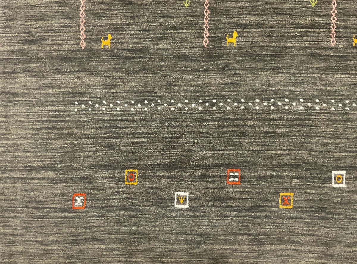 Hand-Woven Loribaft Gabbeh Rug