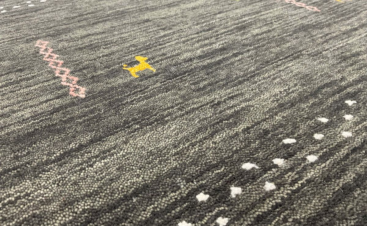 Hand-Woven Loribaft Gabbeh Rug