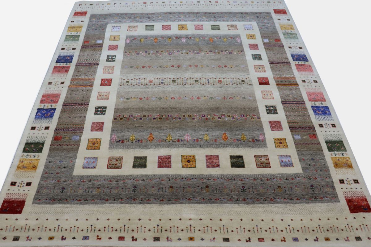 Hand-Woven Loribaft Gabbeh Rug