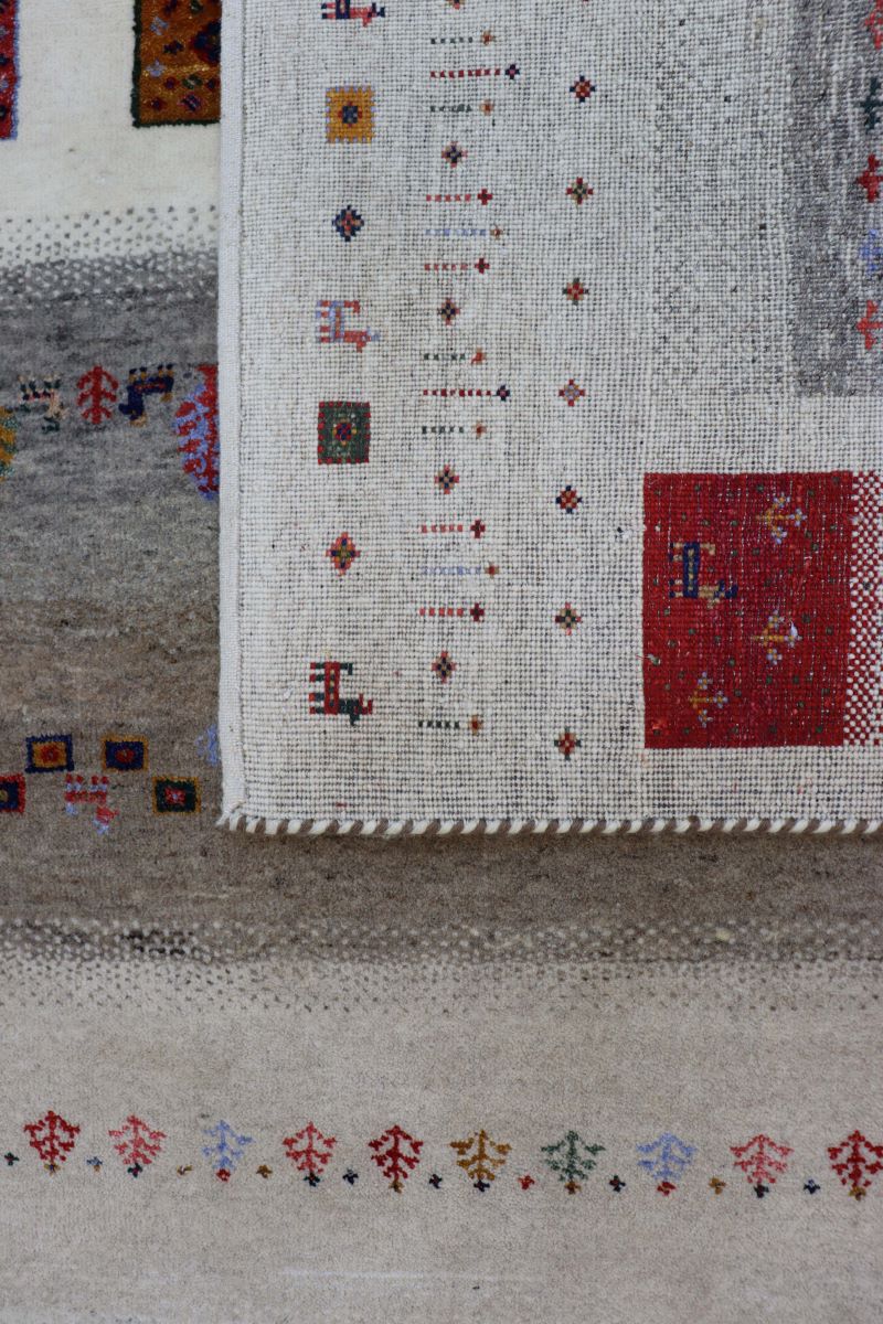 Hand-Woven Loribaft Gabbeh Rug