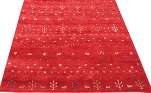 Hand-Woven Loribaft Gabbeh Rug