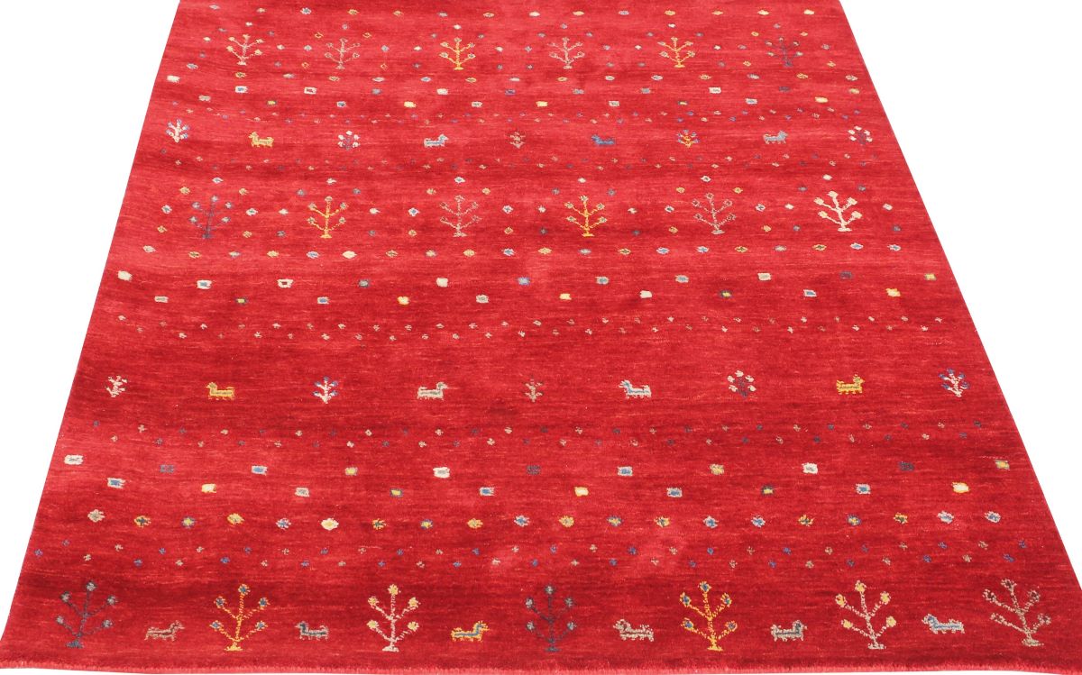 Hand-Woven Loribaft Gabbeh Rug