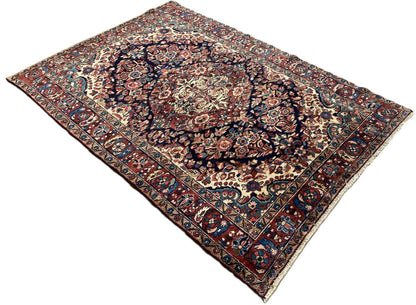 Antique Hand-Knotted Persian Malayer Rug