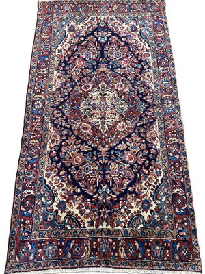 Hand-Knotted Antique Persian Malayer Rug