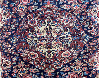 Antique Hand-Knotted Persian Malayer Rug