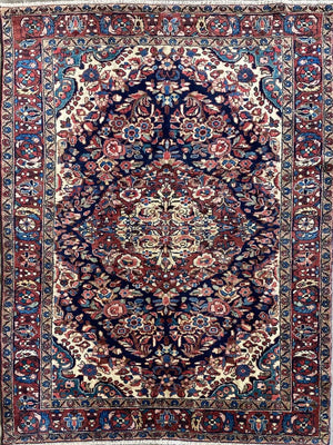 Hand-Knotted Antique Persian Malayer Rug