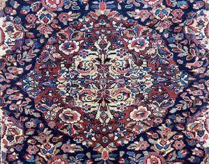 Hand-Knotted Antique Persian Malayer Rug