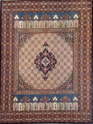 Superfine & Rare Hand-Knotted Persian Bidjar Boukan