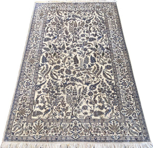 Superfine Hand-Knotted Persian Naien Carpet