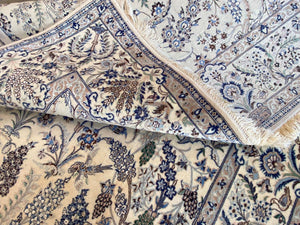 Superfine Hand-Knotted Persian Naien Carpet