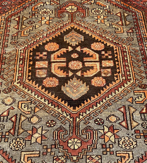 Hand-Knotted Tribal Persian Khamseh Rug