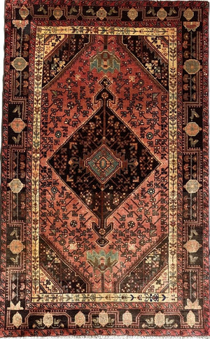 Hand-Knotted Tribal Persian Toyserkan Rug