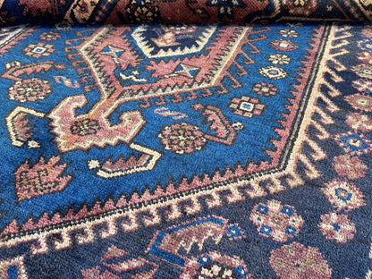Hand-Knotted Tribal Persian Khamseh Rug