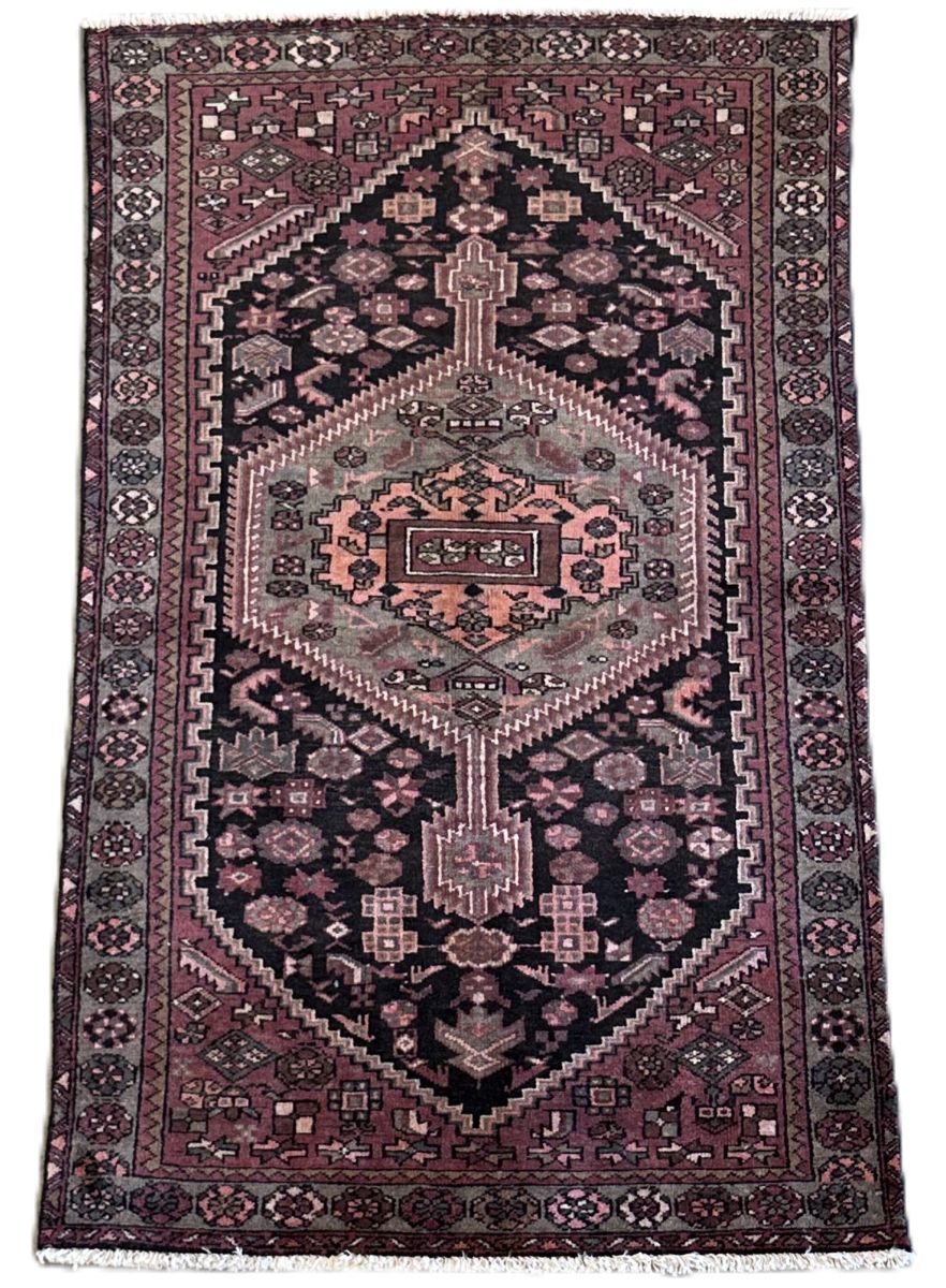 Hand-Knotted Tribal Persian Khamseh Rug