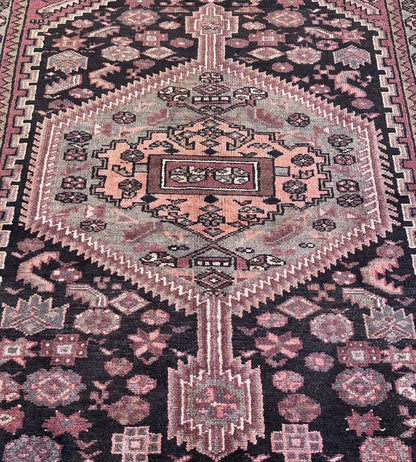Hand-Knotted Tribal Persian Khamseh Rug