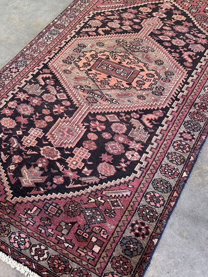 Hand-Knotted Tribal Persian Khamseh Rug