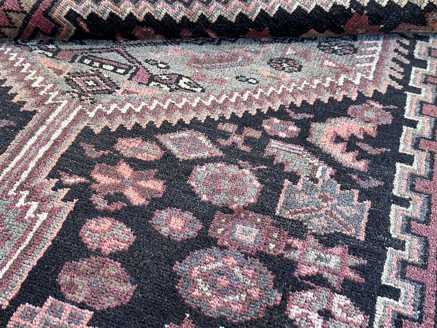Hand-Knotted Tribal Persian Khamseh Rug