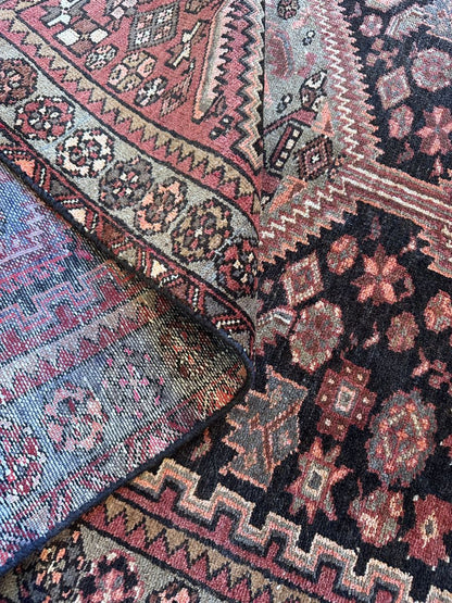 Hand-Knotted Tribal Persian Khamseh Rug