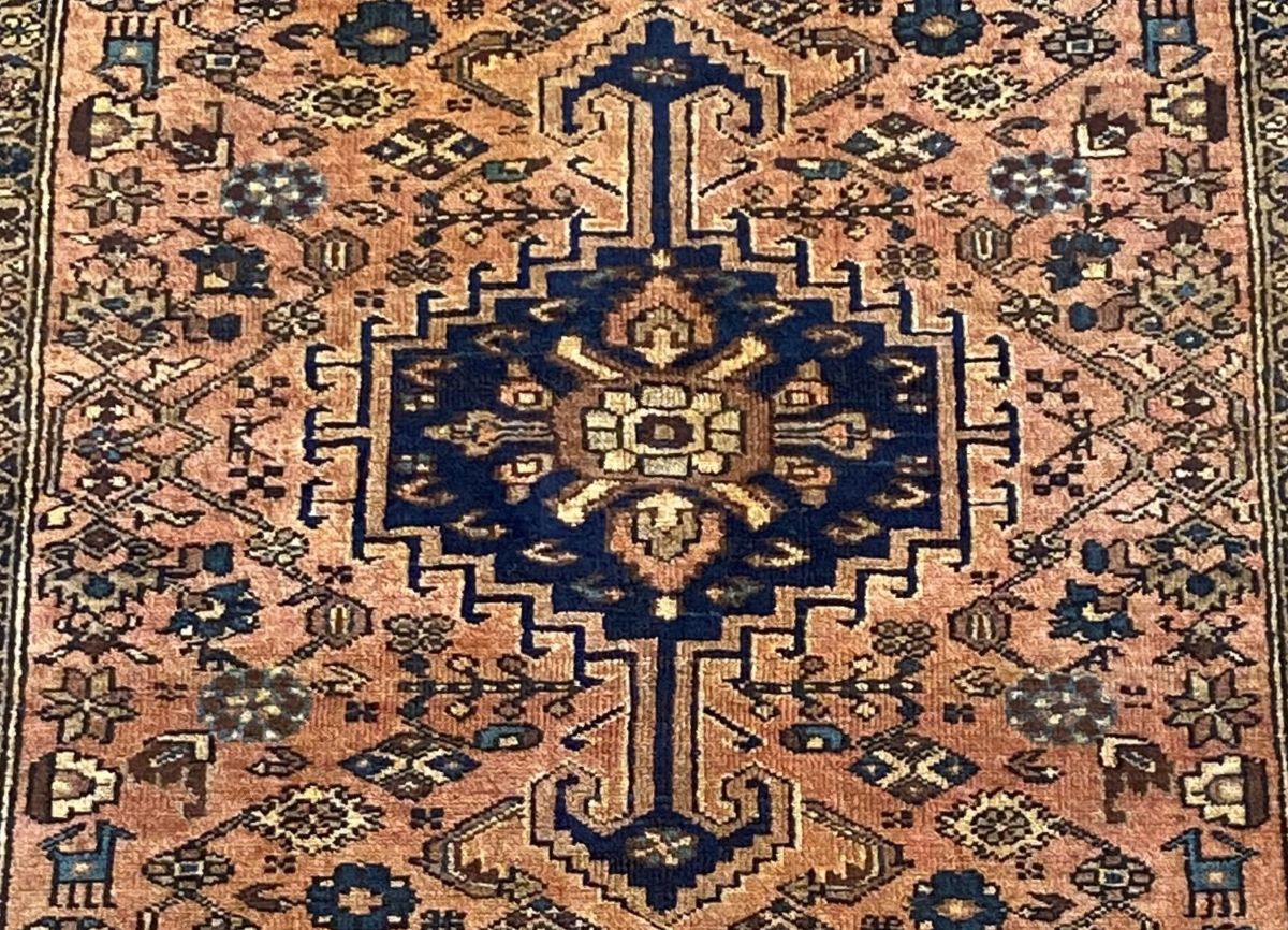 Hand-Knotted Tribal Persian Khamseh Rug