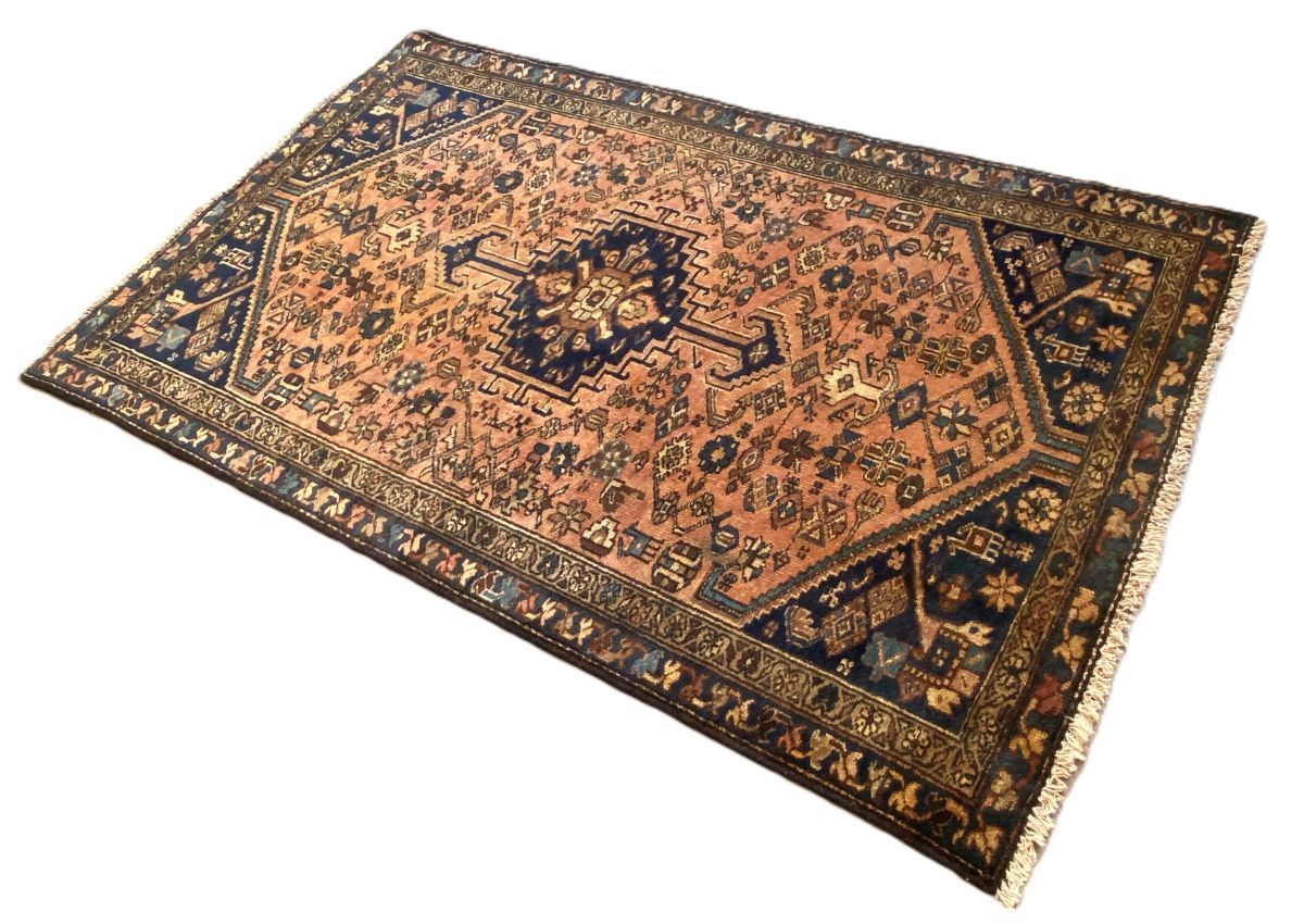 Hand-Knotted Tribal Persian Khamseh Rug