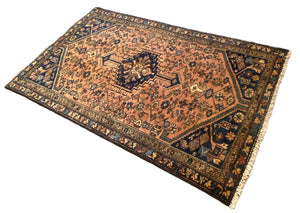 Hand-Knotted Tribal Persian Khamseh Rug