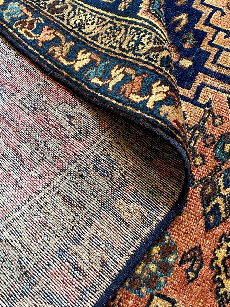 Hand-Knotted Tribal Persian Khamseh Rug