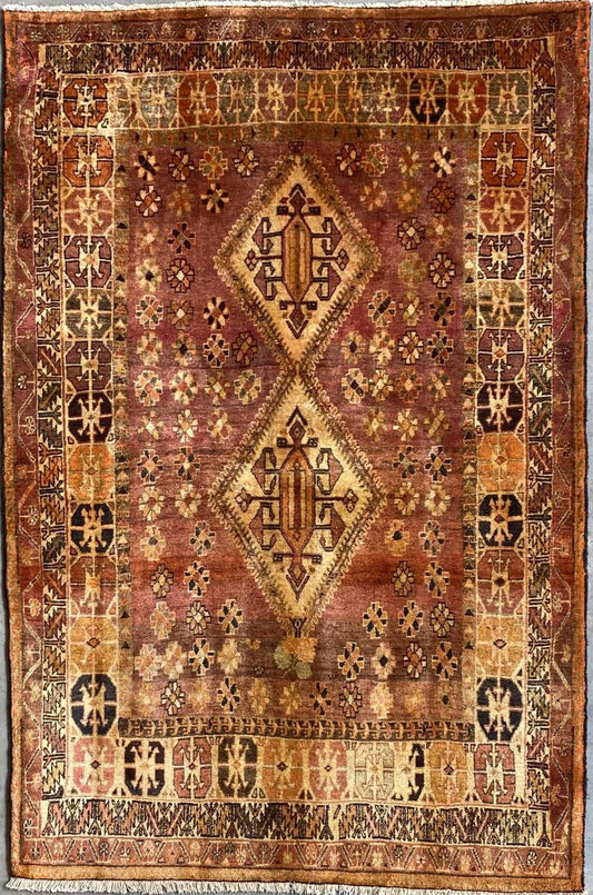 Hand-Knotted Tribal Persian Qashqaie Rug