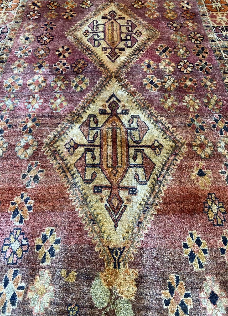 Hand-Knotted Nomadic Persian Qashqaie Rug