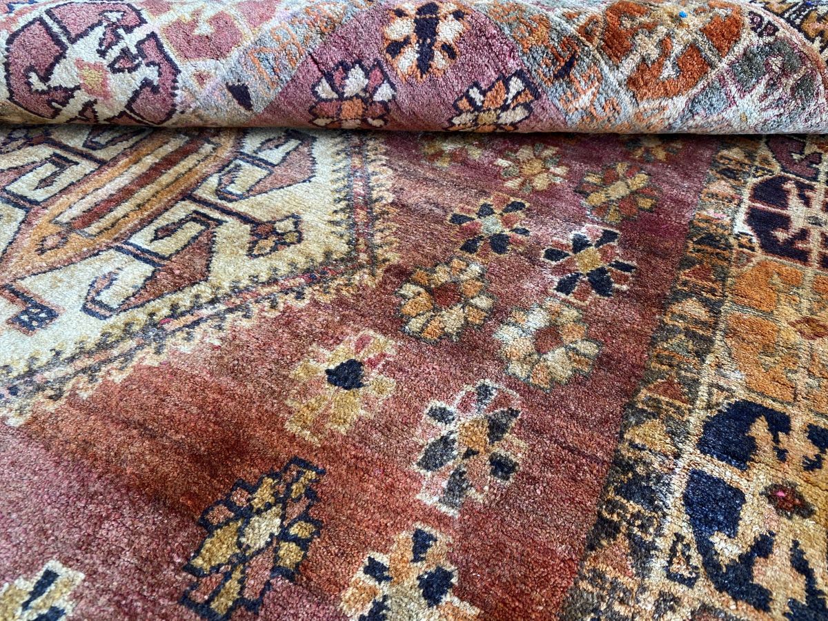 Hand-Knotted Nomadic Persian Qashqaie Rug