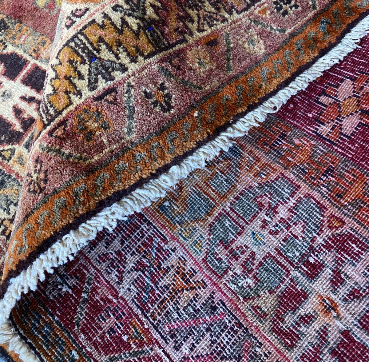 Hand-Knotted Nomadic Persian Qashqaie Rug
