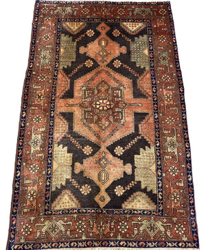Hand-Knotted Tribal Persian Khamseh Rug