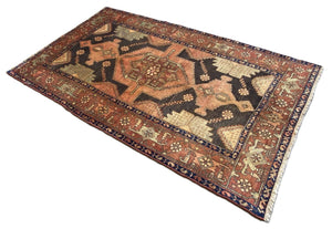 Hand-Knotted Tribal Persian Khamseh Rug
