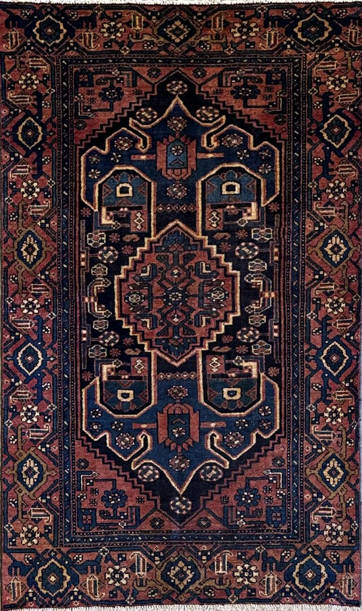 Hand-Knotted Tribal Persian Hashtrood Rug