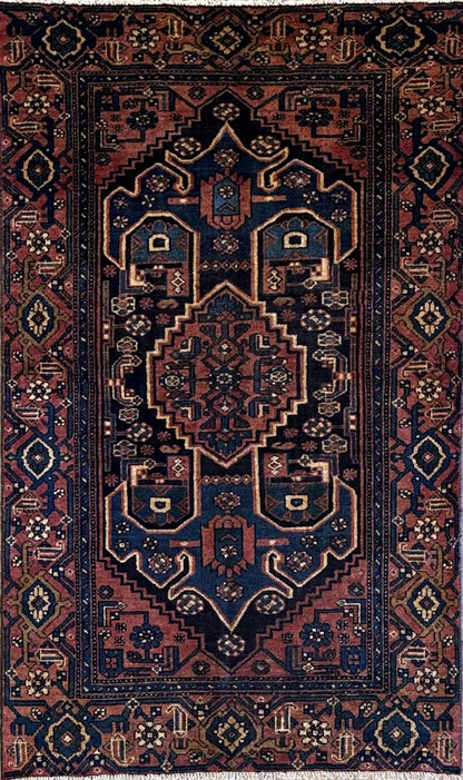Hand-Knotted Tribal Persian Hashtrood Rug