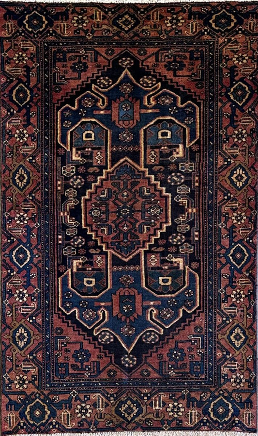 Hand-Knotted Tribal Persian Hashtrood Rug
