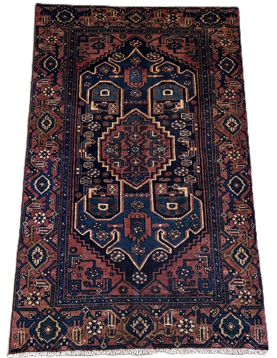 Hand-Knotted Tribal Persian Hashtrood Rug
