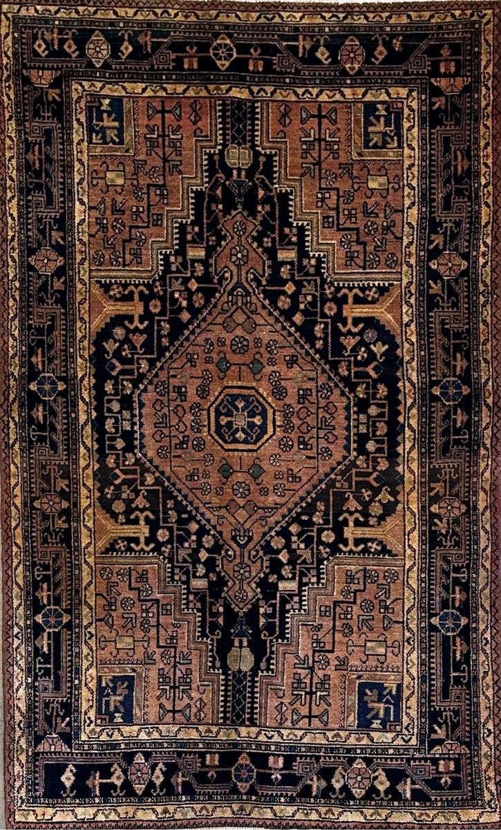Hand-Knotted Tribal Persian Toyserkan Rug